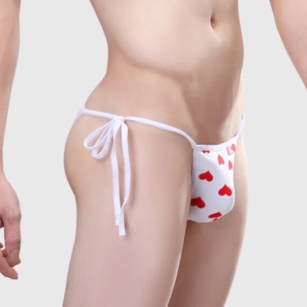 Men’s Valentines Underwear Sexy Mens Sumo Bandage Thong Tether Bulge Pouch